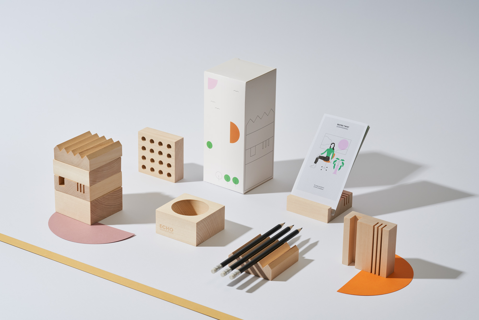 Office Yoga creative production by e1 Collective property marketing agency