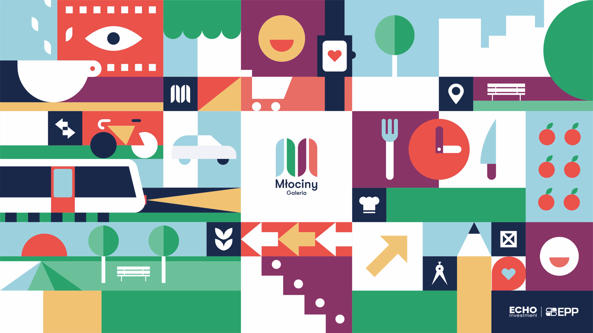 Galeria Młociny branding by e1 Collective property marketing agency