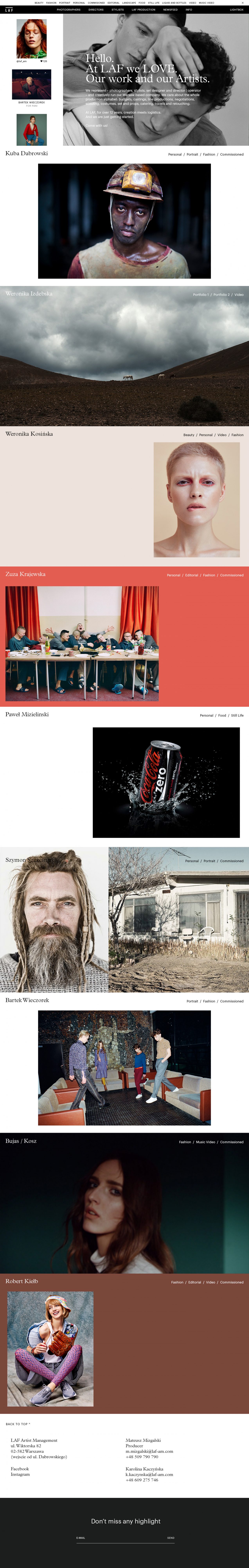 LAF www design by e1 Collective creative agency