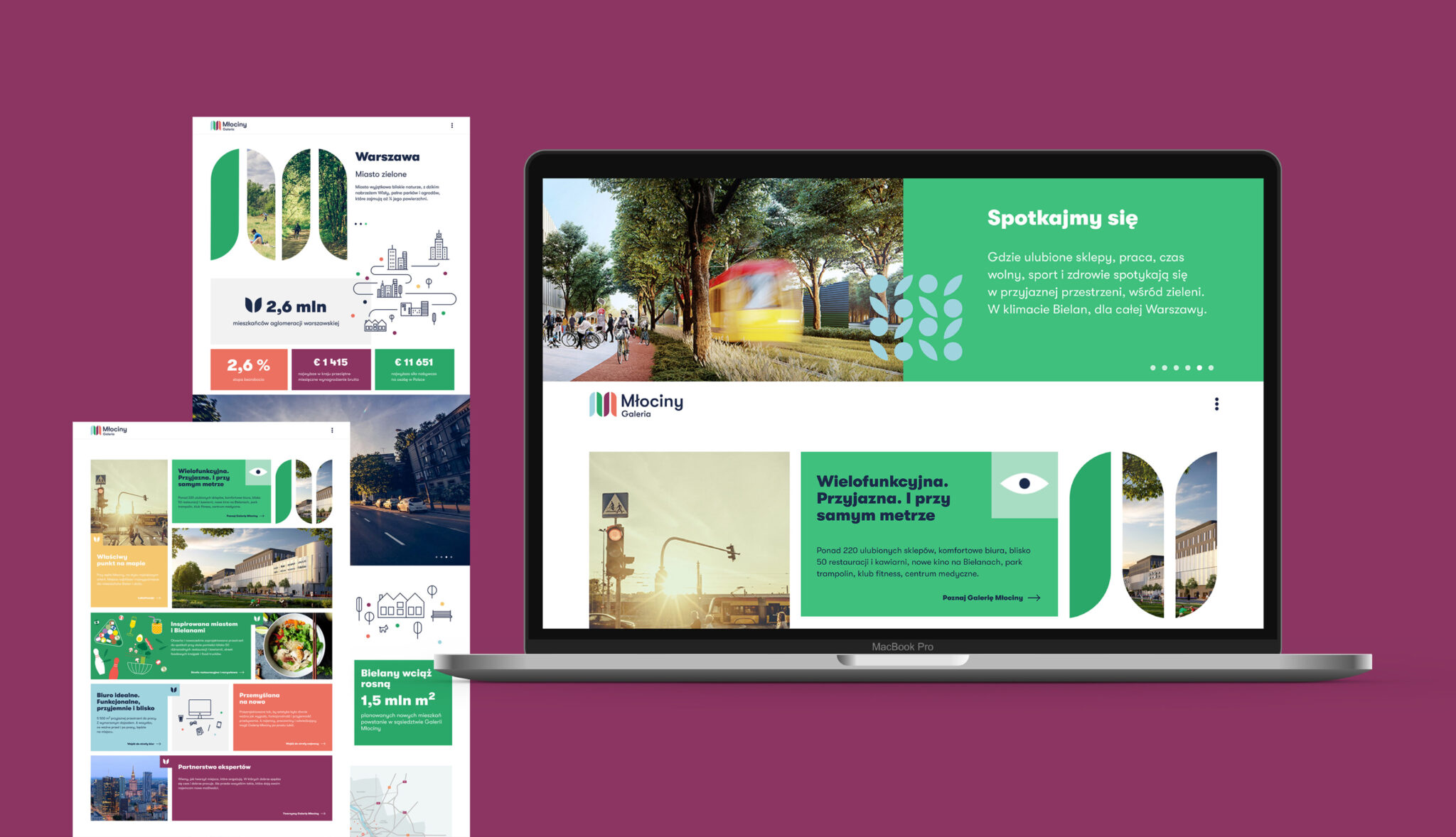 Galeria Młociny branding by e1 Collective property marketing agency