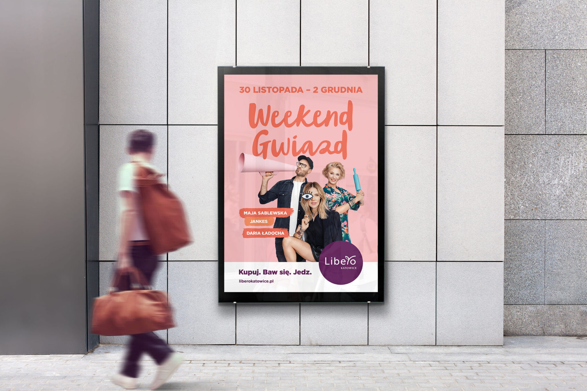 Libero Katowice opening campaign poster by e1 Collective creative agency