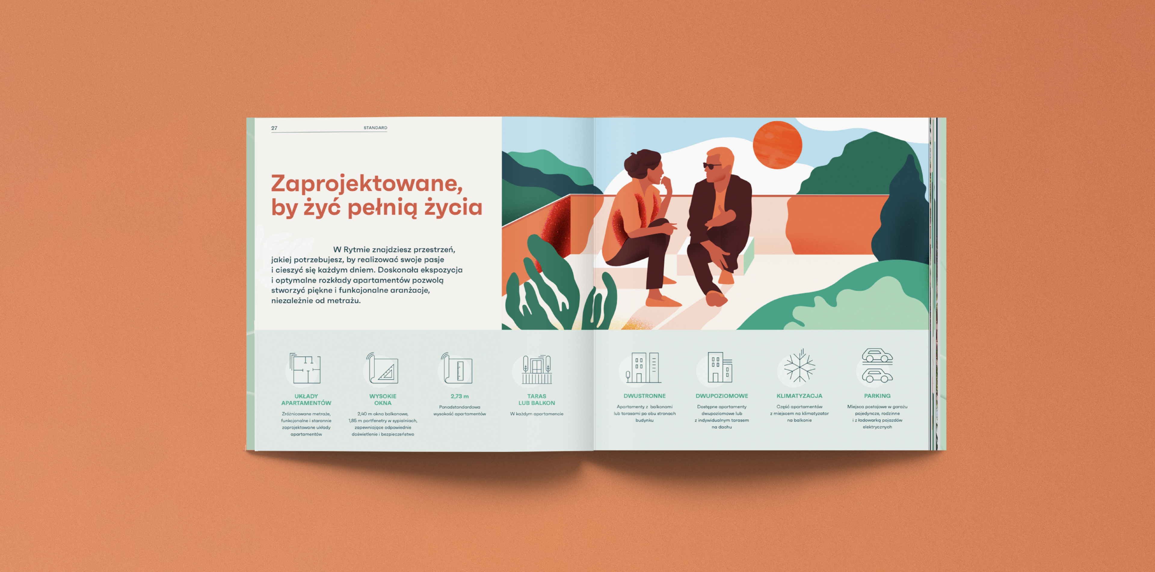 Apartamenty Rytm na Kabatach apartments brochure design and copywriting by e1 Collective property marketing agency